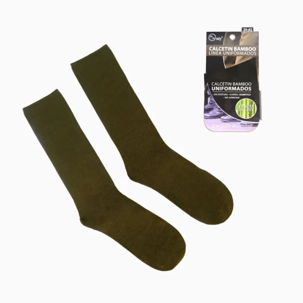 Calcetas Verdes Bamboo Uniformado - Imagen 2
