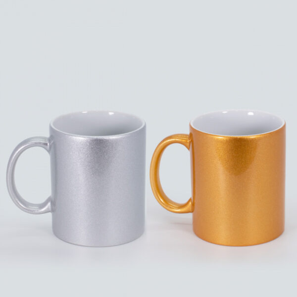 Tazón Sublimable Dorado-Plateado 11 Oz