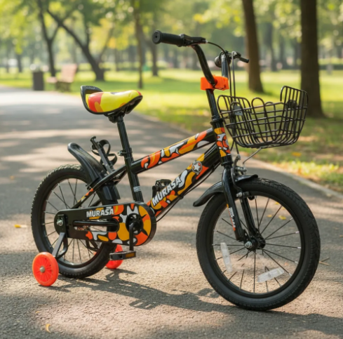 Bicicleta Aro 16 Infantil Con Ruedas De Aprendizaje Naranja - Imagen 2