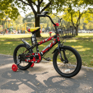 Bicicleta Aro 16 Infantil Con Ruedas De Aprendizaje Roja