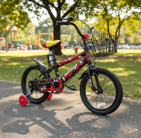Bicicleta Aro 16 Infantil Con Ruedas De Aprendizaje Roja