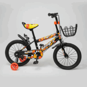 Bicicleta Aro 16 Infantil Con Ruedas De Aprendizaje Naranja