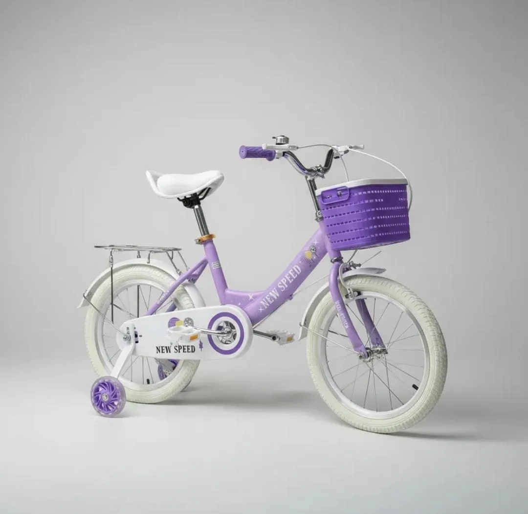 Bicicleta Aro 12 Infantil Con Ruedas De Aprendizaje Violeta